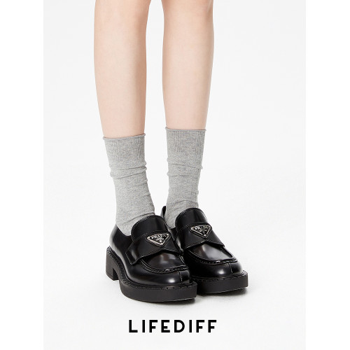 襪子女薄款灰色無骨春秋長筒中筒襪夏季堆堆襪配小皮鞋樂福鞋棉襪 襪子女薄款灰色無骨春秋長筒中筒襪夏季堆堆襪配小皮鞋樂福鞋棉襪