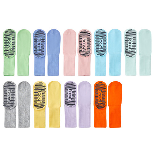 中筒秋冬瑜珈襪子女室內專業健身透氣地板襪純色棉普拉提襪子 中筒秋冬瑜珈襪子女室內專業健身透氣地板襪純色棉普拉提襪子