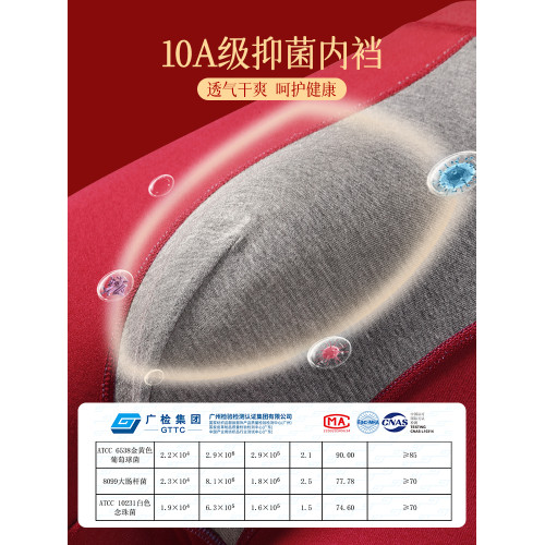 貓人本命年男士內褲純棉大紅色四角短褲2025新款抑菌結婚酒紅褲頭 貓人本命年男士內褲純棉大紅色四角短褲2025新款抑菌結婚酒紅褲頭