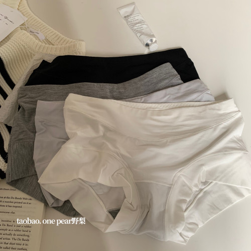 4條裝莫代爾女士內褲女高彈透氣純色中腰無痕大碼木代爾舒適短褲 4條裝莫代爾女士內褲女高彈透氣純色中腰無痕大碼木代爾舒適短褲