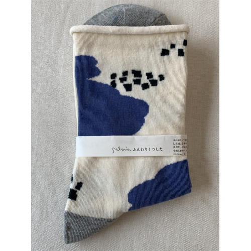 日式皆川明風格小衆文藝棉混女士中筒卷邊松口堆堆襪子時尚百搭襪 日式皆川明風格小衆文藝棉混女士中筒卷邊松口堆堆襪子時尚百搭襪