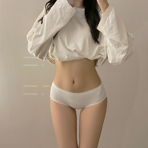 簡約內褲女士純棉抗菌襠無痕夏季薄款中腰包臀不夾臀一片式三角褲 簡約內褲女士純棉抗菌襠無痕夏季薄款中腰包臀不夾臀一片式三角褲