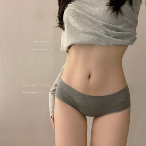 簡約內褲女士純棉抗菌襠無痕夏季薄款中腰包臀不夾臀一片式三角褲 簡約內褲女士純棉抗菌襠無痕夏季薄款中腰包臀不夾臀一片式三角褲