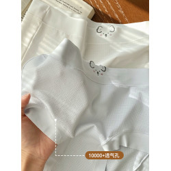 VV大碼內褲女胖mm夏季薄款透氣無痕抗菌冰絲網孔微內薇可愛三角褲