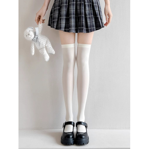 JK小腿襪女壓力襪子洛麗塔白色半截過膝絲襪日系大腿高長筒防下滑 JK小腿襪女壓力襪子洛麗塔白色半截過膝絲襪日系大腿高長筒防下滑