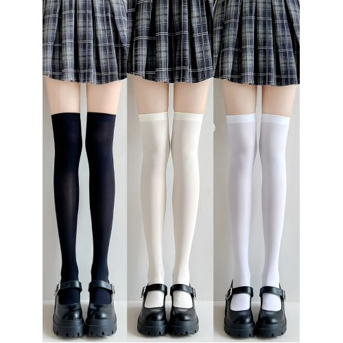 JK小腿襪女壓力襪子洛麗塔白色半截過膝絲襪日系大腿高長筒防下滑 JK小腿襪女壓力襪子洛麗塔白色半截過膝絲襪日系大腿高長筒防下滑