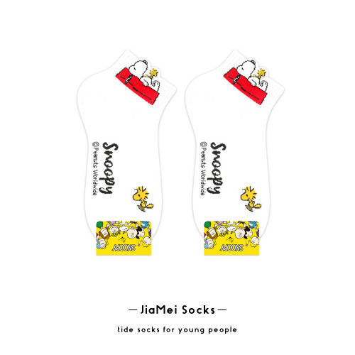 史努比襪子女可愛卡通短襪淺口學院風韓國東大門短筒春夏薄款棉襪