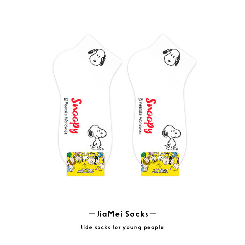 史努比襪子女可愛卡通短襪淺口學院風韓國東大門短筒春夏薄款棉襪