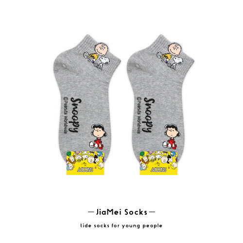 史努比襪子女可愛卡通短襪淺口學院風韓國東大門短筒春夏薄款棉襪