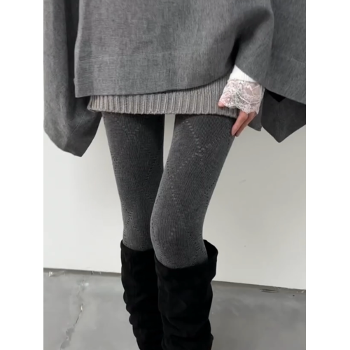 miu灰色菱形鏤空打底褲春秋外穿高彈不掉檔打底襪純色菱格連褲襪 miu灰色菱形鏤空打底褲春秋外穿高彈不掉檔打底襪純色菱格連褲襪