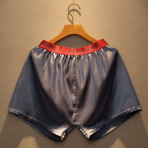 3條裝新款純色男士阿羅褲冰絲四角內褲居家休閒三分短褲寬松睡褲 3條裝新款純色男士阿羅褲冰絲四角內褲居家休閒三分短褲寬松睡褲