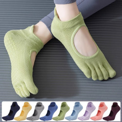 瑜珈襪子防滑專業女五指襪普拉提襪子室內地板襪成人瑜珈防滑襪