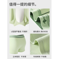 【於適同款】朵朵棉男士內褲純棉萊卡青少年大碼透氣四角短褲男生