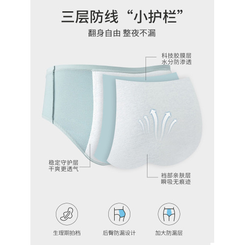 生理內褲女孩髮育期初高中學生月經期防漏大童姨媽例假安全衛生褲