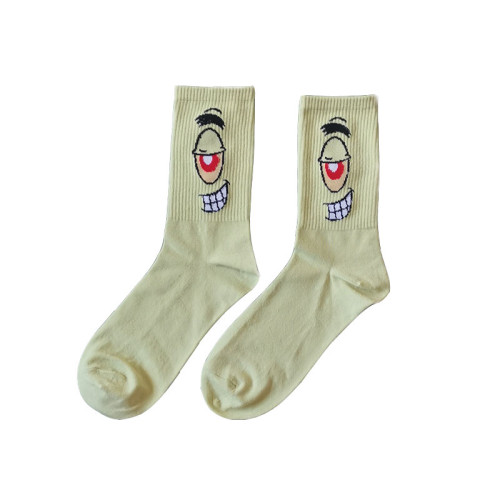 情侶長襪子女棉中高筒彩色卡通眼睛搞怪表情秋冬季運動ins潮男士w 情侶長襪子女棉中高筒彩色卡通眼睛搞怪表情秋冬季運動ins潮男士w