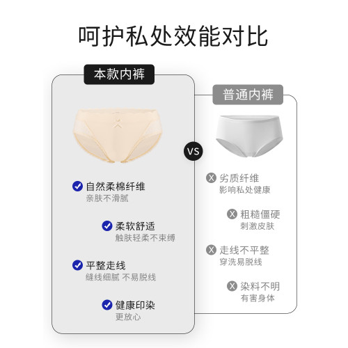 【三條裝】內褲女士純棉襠白色蕾絲花邊日系透明蝴蝶結女生三角褲 【三條裝】內褲女士純棉襠白色蕾絲花邊日系透明蝴蝶結女生三角褲