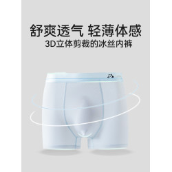 青少年內褲男髮育期學生高中生初中男大童冰絲四角短褲兒童男生