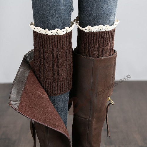 秋冬蕾絲襪套針織毛線腿套護腿保暖靴套護小腿腳踝脖子防寒保暖女 秋冬蕾絲襪套針織毛線腿套護腿保暖靴套護小腿腳踝脖子防寒保暖女