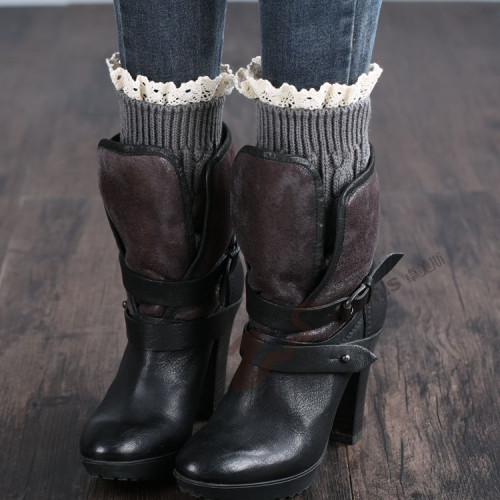 秋冬蕾絲襪套針織毛線腿套護腿保暖靴套護小腿腳踝脖子防寒保暖女 秋冬蕾絲襪套針織毛線腿套護腿保暖靴套護小腿腳踝脖子防寒保暖女