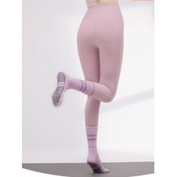 新款條紋中筒瑜珈襪子防滑專業女中長款普拉提健身防滑運動毛圈