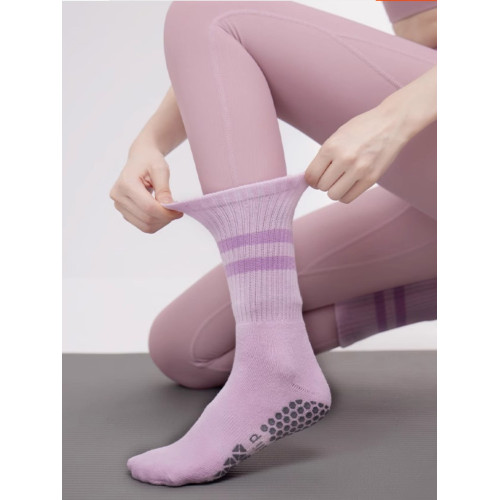 新款條紋中筒瑜珈襪子防滑專業女中長款普拉提健身防滑運動毛圈 新款條紋中筒瑜珈襪子防滑專業女中長款普拉提健身防滑運動毛圈