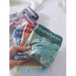 夏季冰絲女士內褲女生平角褲速乾印花無痕運動透氣10A抗菌襠t四角