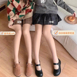 光腿神器秋冬自然逼真裸感加絨薄款防勾絲美膚襪肉色打底連褲絲襪