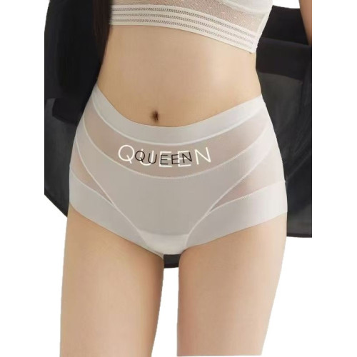 大碼高腰輕收腹胖mm內褲少女薄款冰絲無痕舒適透氣女生平角褲 大碼高腰輕收腹胖mm內褲少女薄款冰絲無痕舒適透氣女生平角褲