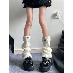 AY To films 破洞針織襪套秋冬松緊口保暖亞文化辣妹小腿堆堆腿套