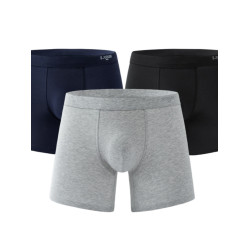 男純棉平角無痕高中生跑步內褲防磨腿速乾抗菌加長款防磨襠四角褲