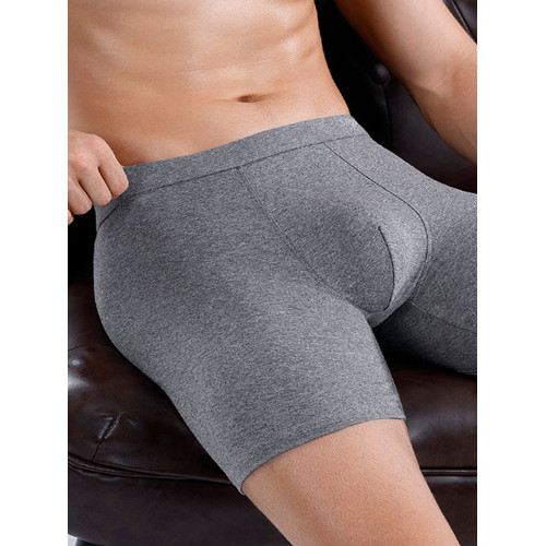 男純棉平角無痕高中生跑步內褲防磨腿速乾抗菌加長款防磨襠四角褲 男純棉平角無痕高中生跑步內褲防磨腿速乾抗菌加長款防磨襠四角褲