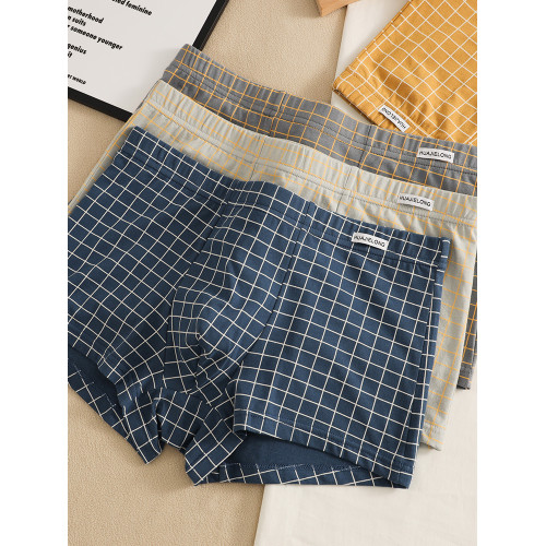 男士內褲男生格子四角褲2025新款平角褲青年短褲運動透氣褲頭褲衩 男士內褲男生格子四角褲2025新款平角褲青年短褲運動透氣褲頭褲衩