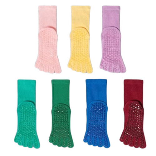 五指瑜珈襪子防滑專業女中筒室內健身防滑襪地板襪成人普拉提襪子 五指瑜珈襪子防滑專業女中筒室內健身防滑襪地板襪成人普拉提襪子