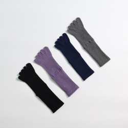 YOIO瑜珈襪子防滑五趾微壓棉質小腿中筒襪透氣普拉提襪運動舞蹈襪