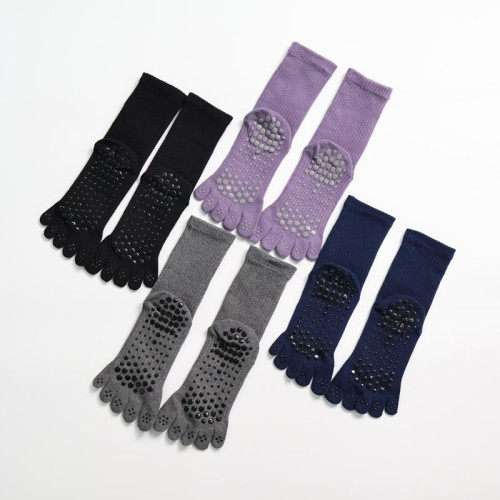 YOIO瑜珈襪子防滑五趾微壓棉質小腿中筒襪透氣普拉提襪運動舞蹈襪 YOIO瑜珈襪子防滑五趾微壓棉質小腿中筒襪透氣普拉提襪運動舞蹈襪