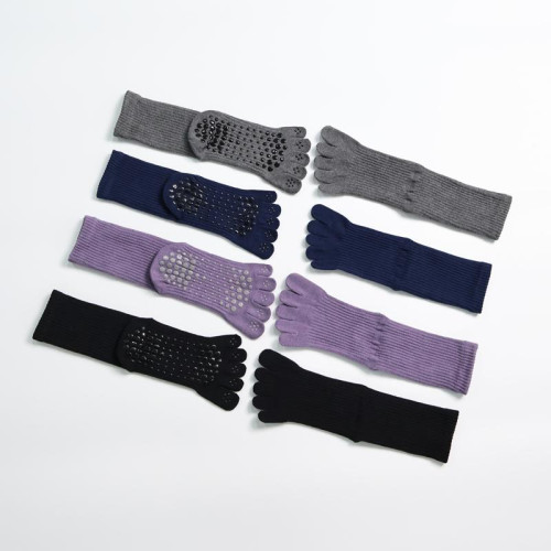 YOIO瑜珈襪子防滑五趾微壓棉質小腿中筒襪透氣普拉提襪運動舞蹈襪 YOIO瑜珈襪子防滑五趾微壓棉質小腿中筒襪透氣普拉提襪運動舞蹈襪