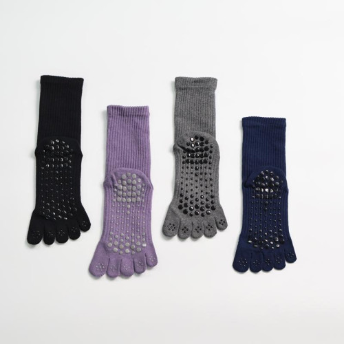 YOIO瑜珈襪子防滑五趾微壓棉質小腿中筒襪透氣普拉提襪運動舞蹈襪 YOIO瑜珈襪子防滑五趾微壓棉質小腿中筒襪透氣普拉提襪運動舞蹈襪