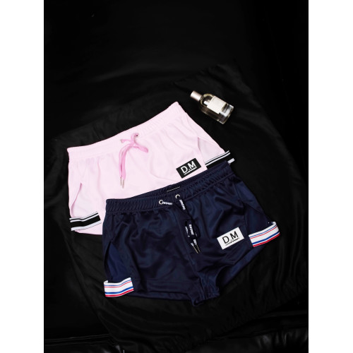 D.M男家居褲低腰性感居家短褲 簡約系繩滌綸休閒阿羅褲平角褲四角