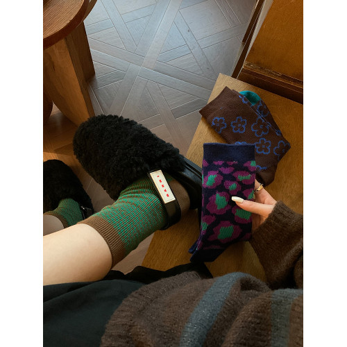 復古千鳥格襪子女中筒襪夏薄款棉襪文藝日系條紋拼色春夏長堆堆襪 復古千鳥格襪子女中筒襪夏薄款棉襪文藝日系條紋拼色春夏長堆堆襪