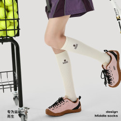 Renaissance專業肌能壓縮運動襪女長筒襪騎行瘦腿羽毛球小腿襪
