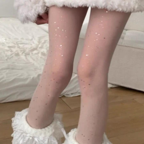 純欲亮晶晶blingbling亮片白色絲襪防勾絲連褲襪子女辣妹禦姐黑絲 純欲亮晶晶blingbling亮片白色絲襪防勾絲連褲襪子女辣妹禦姐黑絲