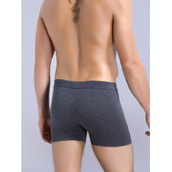 男士內褲純棉高腰前開洞加長款防磨腿平角褲側開口開襠四角短褲頭