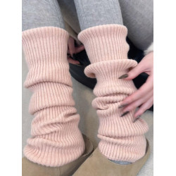 這雙裸粉色山羊絨腿套！太軟糯啦~含羊絨，質感高級又親膚，愛鼠