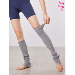 YANGMA襪子女堆堆襪瑜珈襪套過膝針織瑜珈普拉提襪套護膝防滑腿套