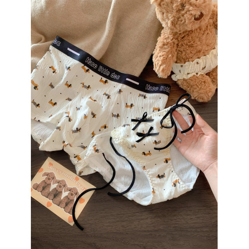 甜心修狗~情侶內褲一男一女款7a級抑菌純棉襠四角三角褲2026新款