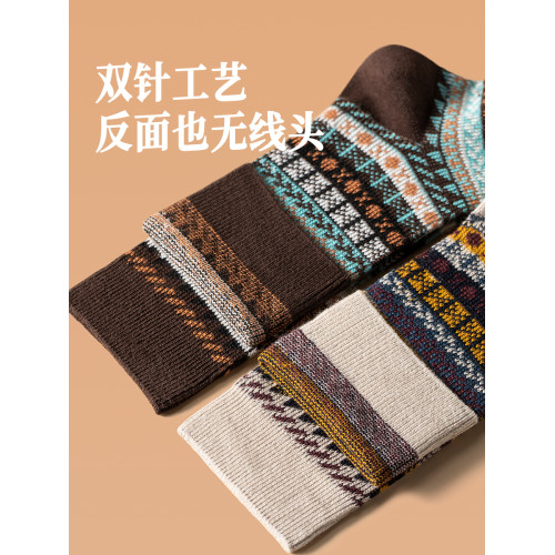 子墨襪子男款復古民族風美式秋冬長筒透氣吸汗純棉長襪美拉德襪男 子墨襪子男款復古民族風美式秋冬長筒透氣吸汗純棉長襪美拉德襪男