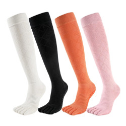 長筒瑜珈襪子防滑專業女五指襪健身防滑襪地板襪成人普拉提襪子