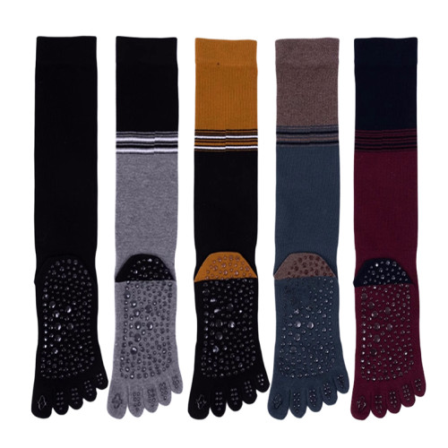 長筒瑜珈襪子防滑專業女五指襪地板襪成人瑜珈防滑襪普拉提襪子 長筒瑜珈襪子防滑專業女五指襪地板襪成人瑜珈防滑襪普拉提襪子