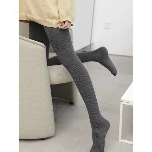 直角跟羊毛針織加絨連褲襪女春秋冬加厚薄絨竪條紋踩腳打底褲咖色 直角跟羊毛針織加絨連褲襪女春秋冬加厚薄絨竪條紋踩腳打底褲咖色