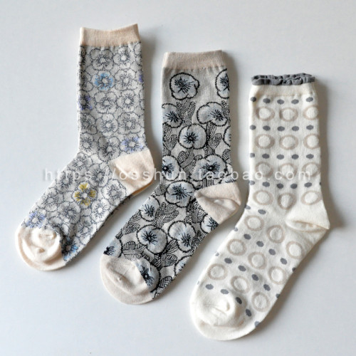 滿49  antipast皆川明風格襪子女襪棉襪波點日系襪潮復古小衆